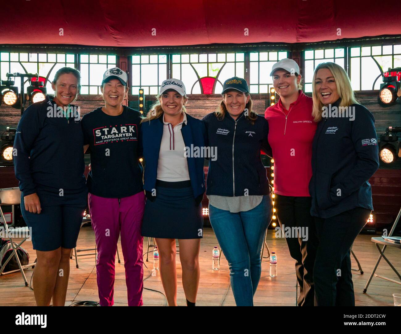 Top professionelle Golferinnen in Ladies Scottish Open, Fringe by the Sea, North Berwick, East Lothian, Schottland, Großbritannien Stockfoto