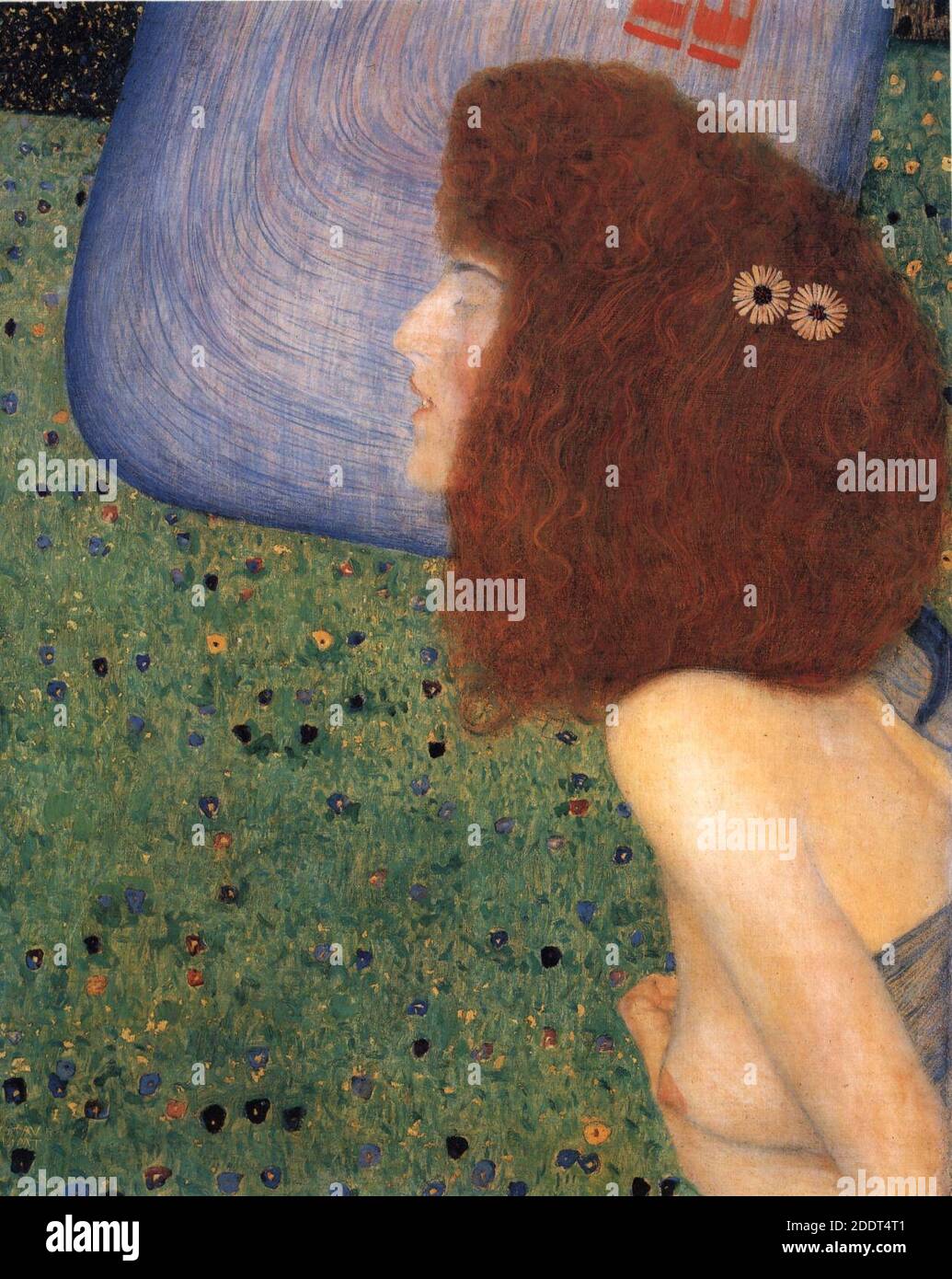 Klimt - Mädchen mit blauem Schleier, um 1902-1903. Stockfoto