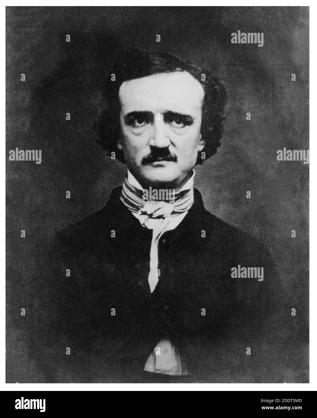 Retro-Foto von Edgar Allan Poe. Edgar Allan Poe (1809 – 1849) war ein amerikanischer Schriftsteller, Dichter, Herausgeber und Literaturkritiker. PoE ist vor allem für seine poe bekannt Stockfoto
