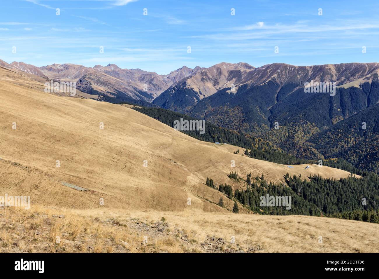 Berglandschaft im Fagaras Gebirge, Rumänien Stockfoto