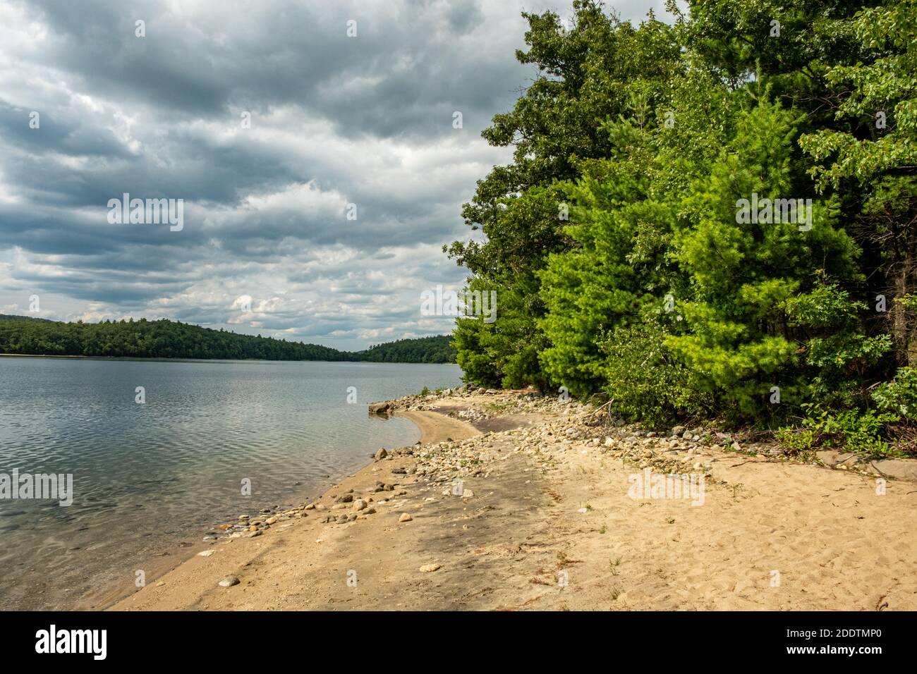 Das Quabbin Reservoir, früher vier Städte, die von der Commonwealth of Massachusetts genommen wurden, um eine Wasserversorgung für Ost-Massachusetts Stockfoto
