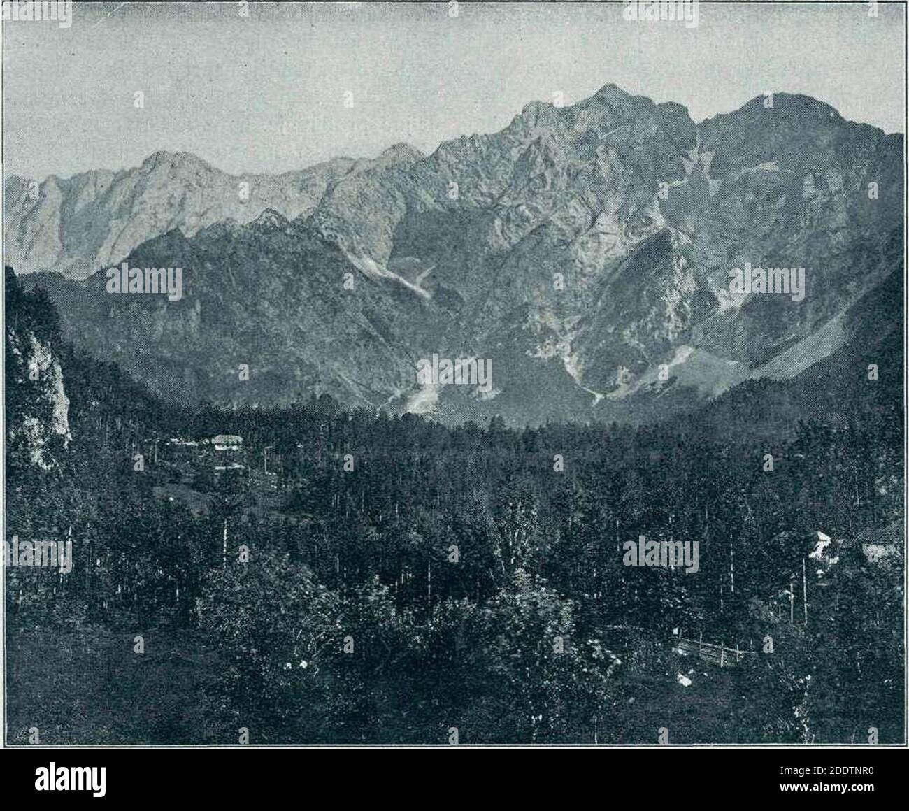 Kokrska dolina - Spodnja Jezerska Kočna 1903. Stockfoto