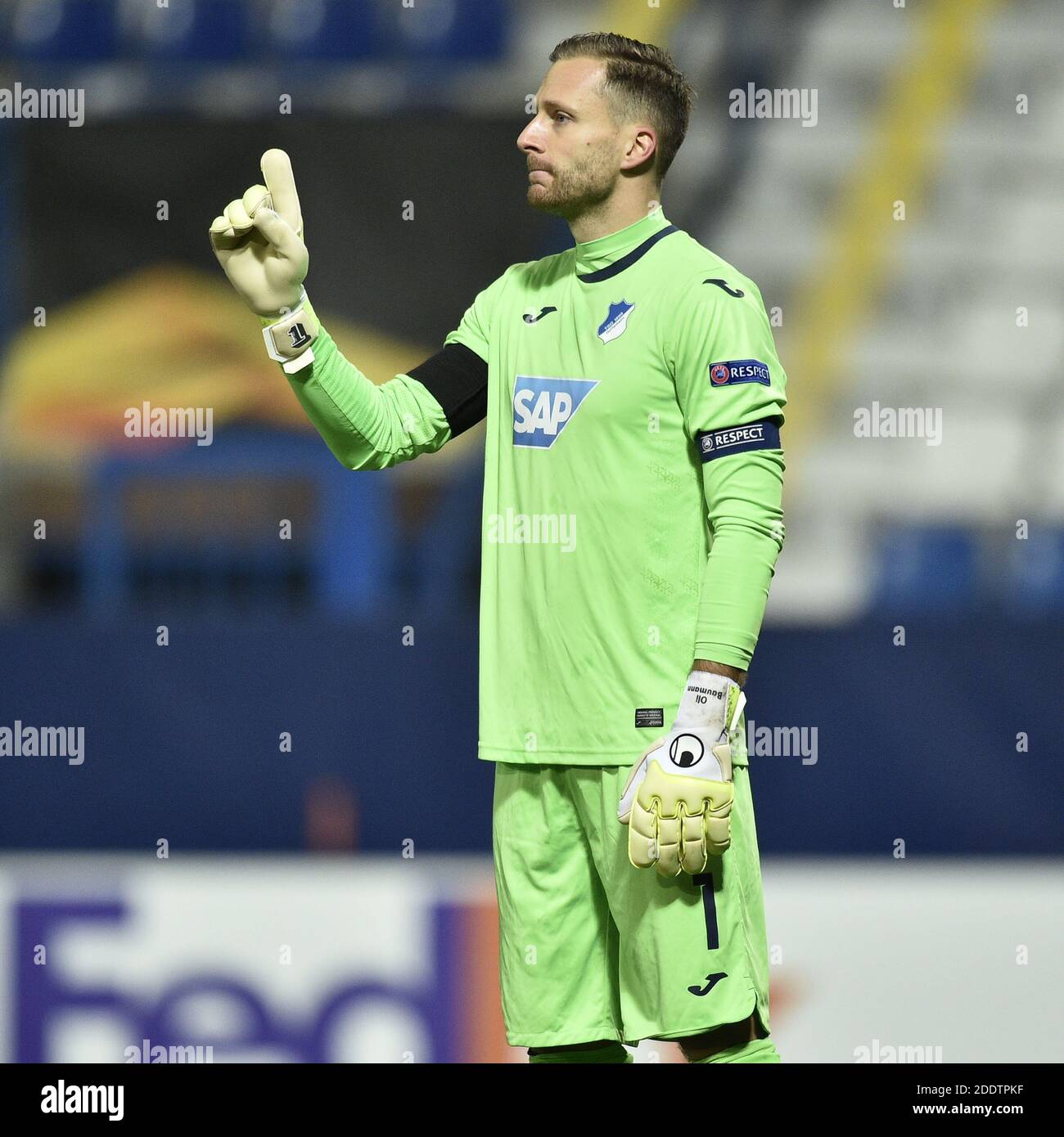 Liberec, Tschechische Republik. November 2020. Hoffenheim Torwart Oliver Baumann während der UEFA Europa League, 4. Runde, Gruppe L Spiel FC Slovan Liberec gegen TSG 1899 Hoffenheim, in Liberec, Tschechische Republik, am Donnerstag, 26. November 2020. Kredit: Radek Petrasek/CTK Foto/Alamy Live Nachrichten Stockfoto