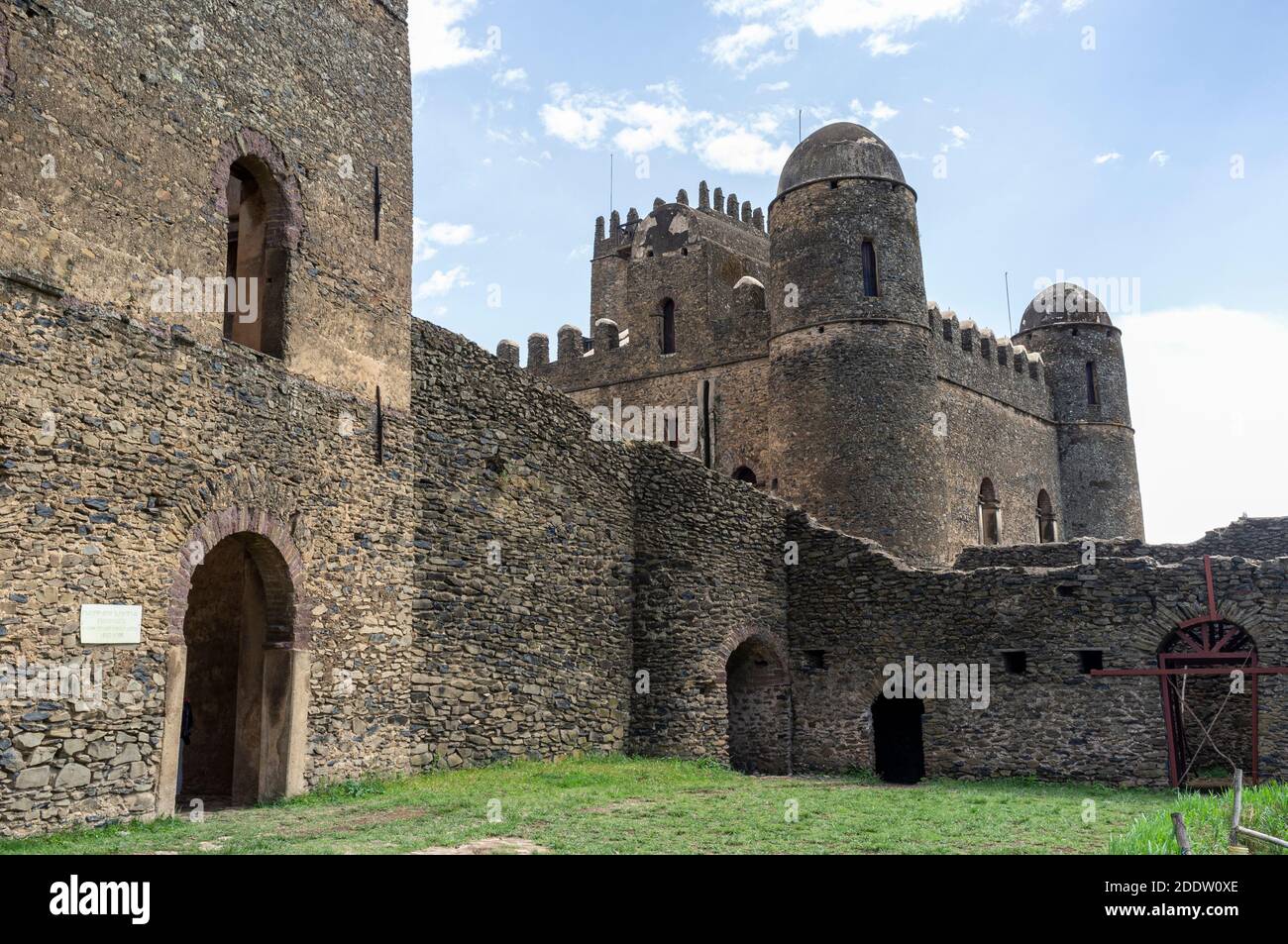 Fasil Ghebbi Festung auf Gondar oder Gonder in Amhara Region Nordäthiopiens Stockfoto