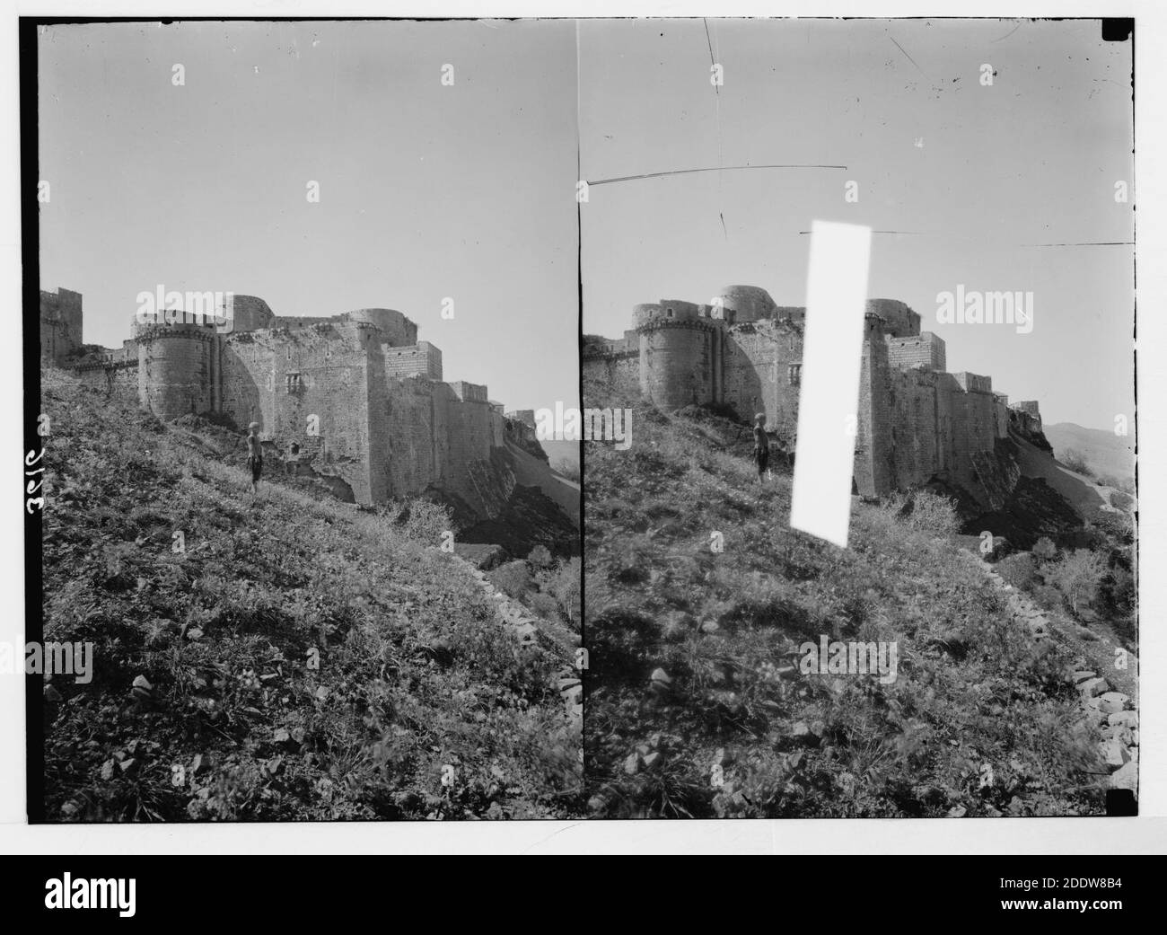 Krak de Chevaliers (Kala't el-husn). S.E. Ecke und Ausschuss Stockfoto