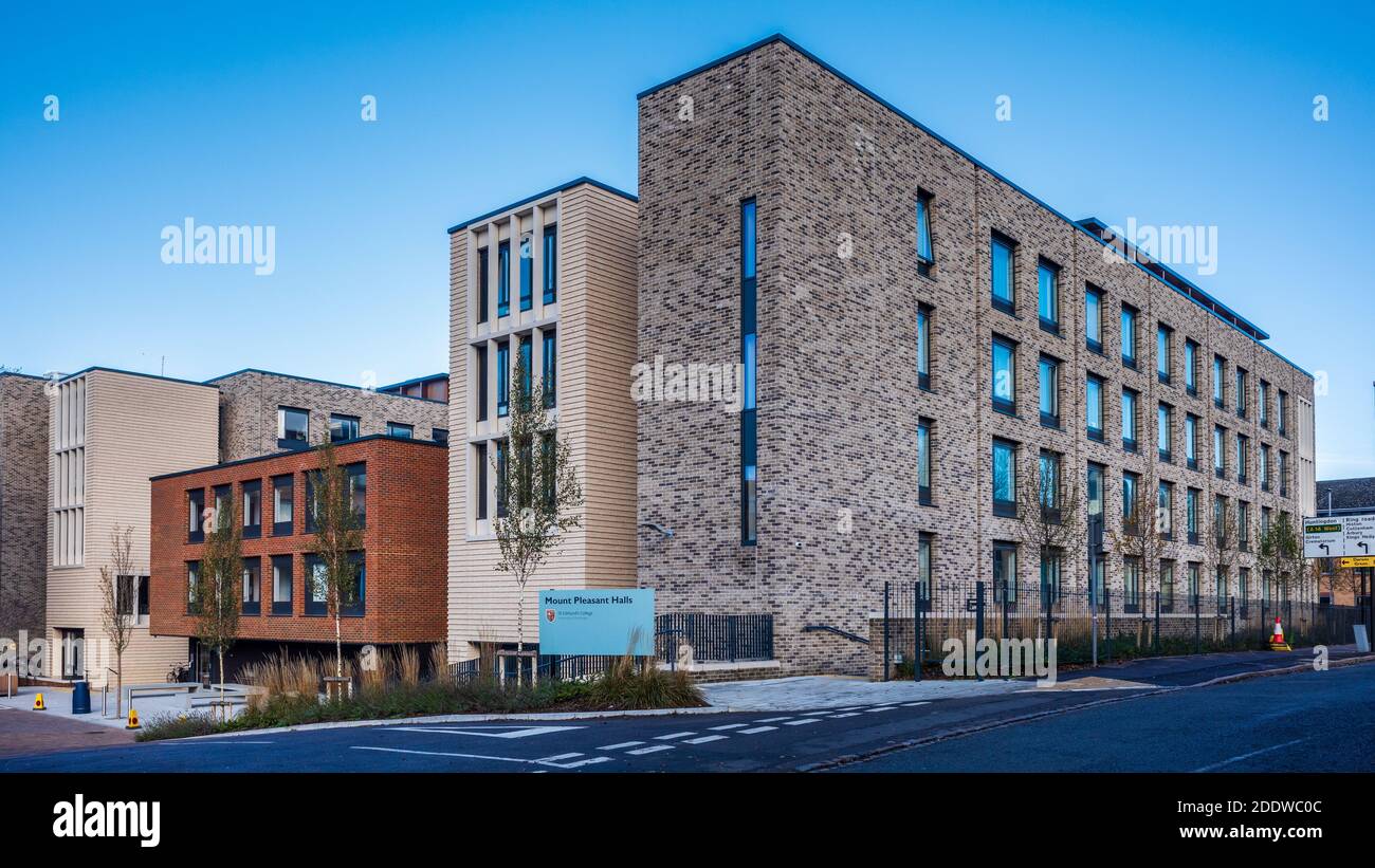 St Edmunds College Cambridge Mount Pleasant Halls, moderne Studentenwohnheime in Cambridge. Architekten R H Partnerschaft 2019. Howard Osborne LLP Stockfoto
