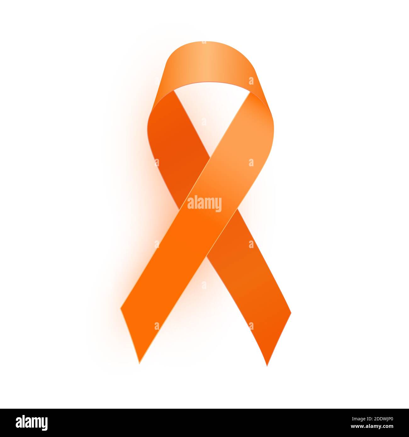 Orange Ribbon ein medizinisches Symbol für Leukämie. Vektorgrafik EPS10 Stock Vektor