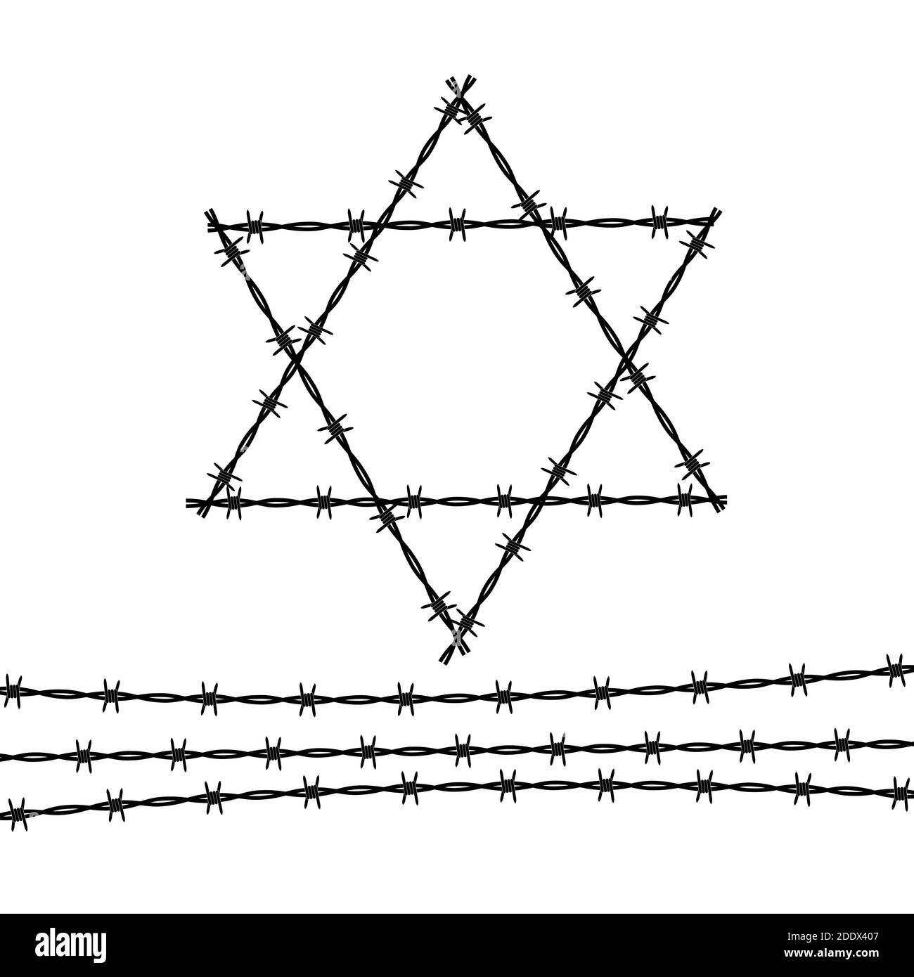 Hintergrund des internationalen Holocaust-Gedenktages. Vektorgrafik EPS10 Stock Vektor