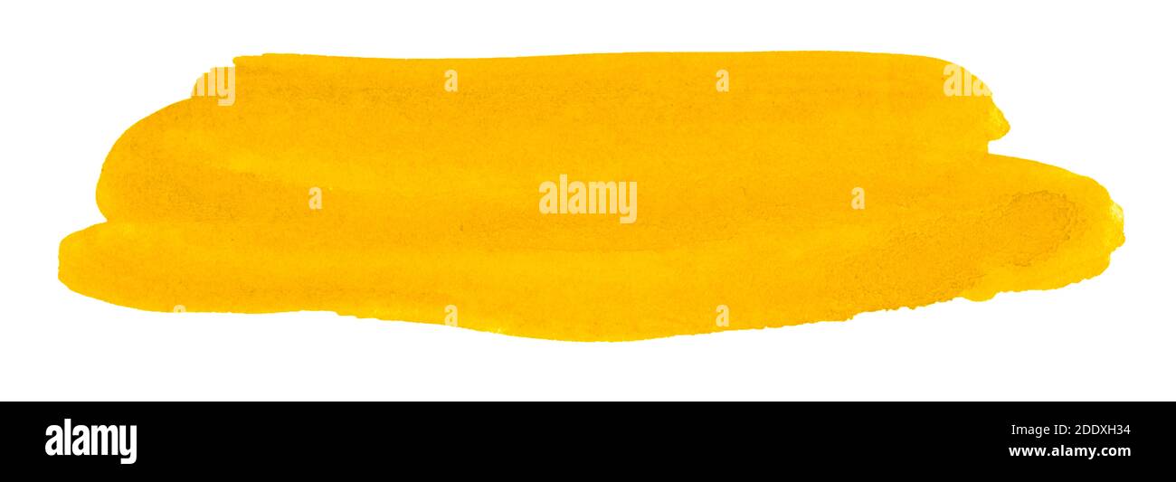 Aquarell gelb, Hintergrund für Design. Einzigartige Flecken und Texturen. Stockfoto