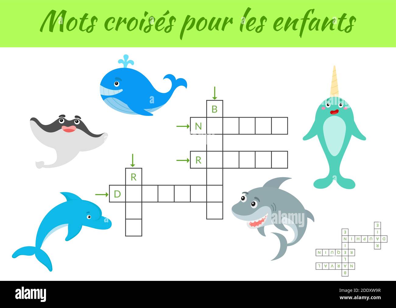 Mots croisés pour les enfants - Kreuzworträtsel für Kinder