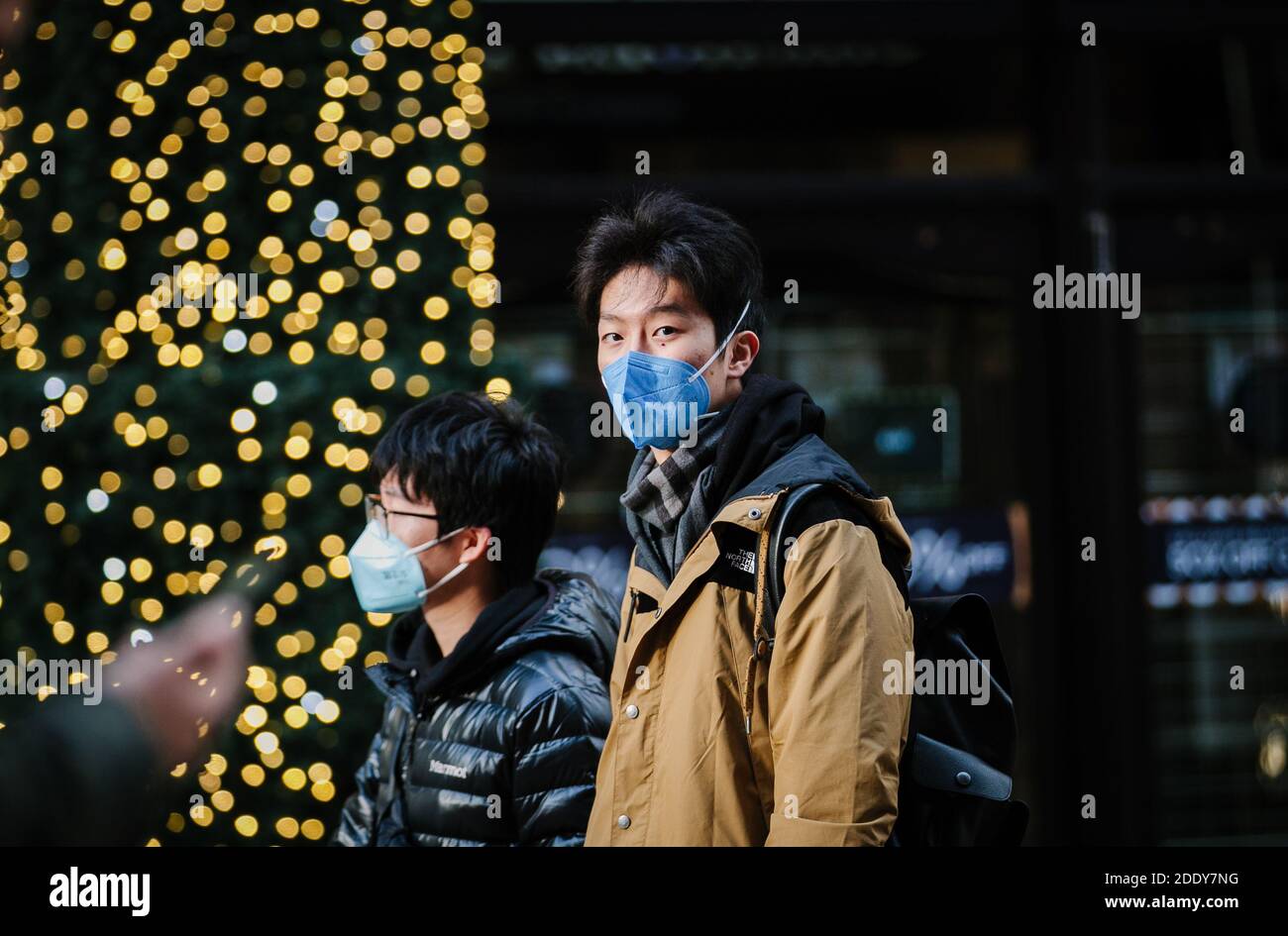 Weihnachten im Stadtzentrum von Glasgow während der Coronavirus/Covid19-Sperre. Stockfoto