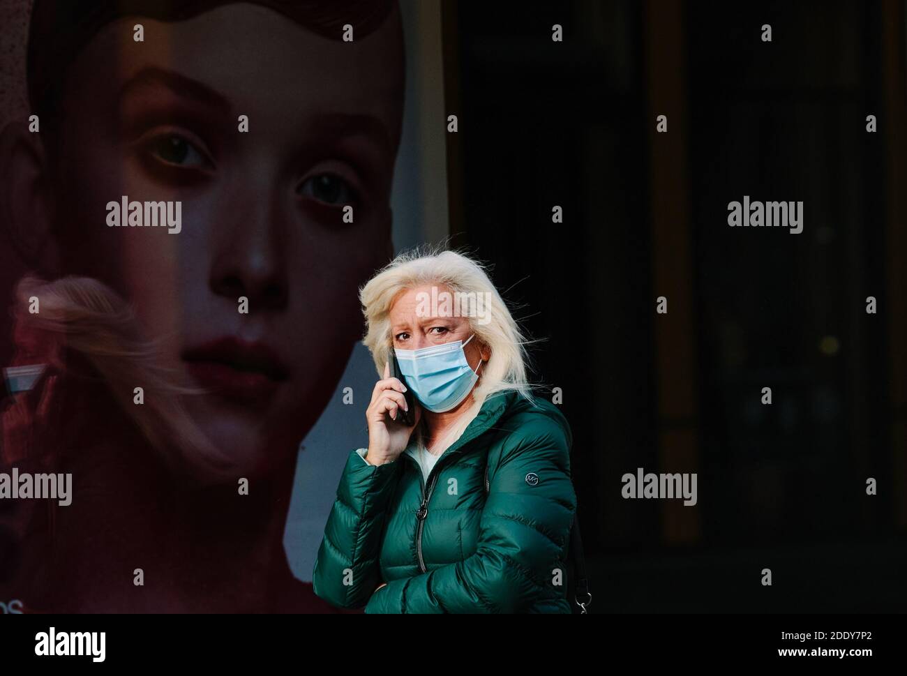 Weihnachten im Stadtzentrum von Glasgow während der Coronavirus/Covid19-Sperre. Stockfoto