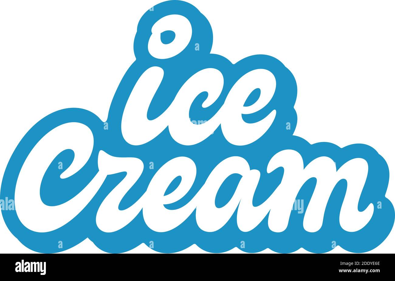 Ice Cream Vektorschriftzug Stock Vektor