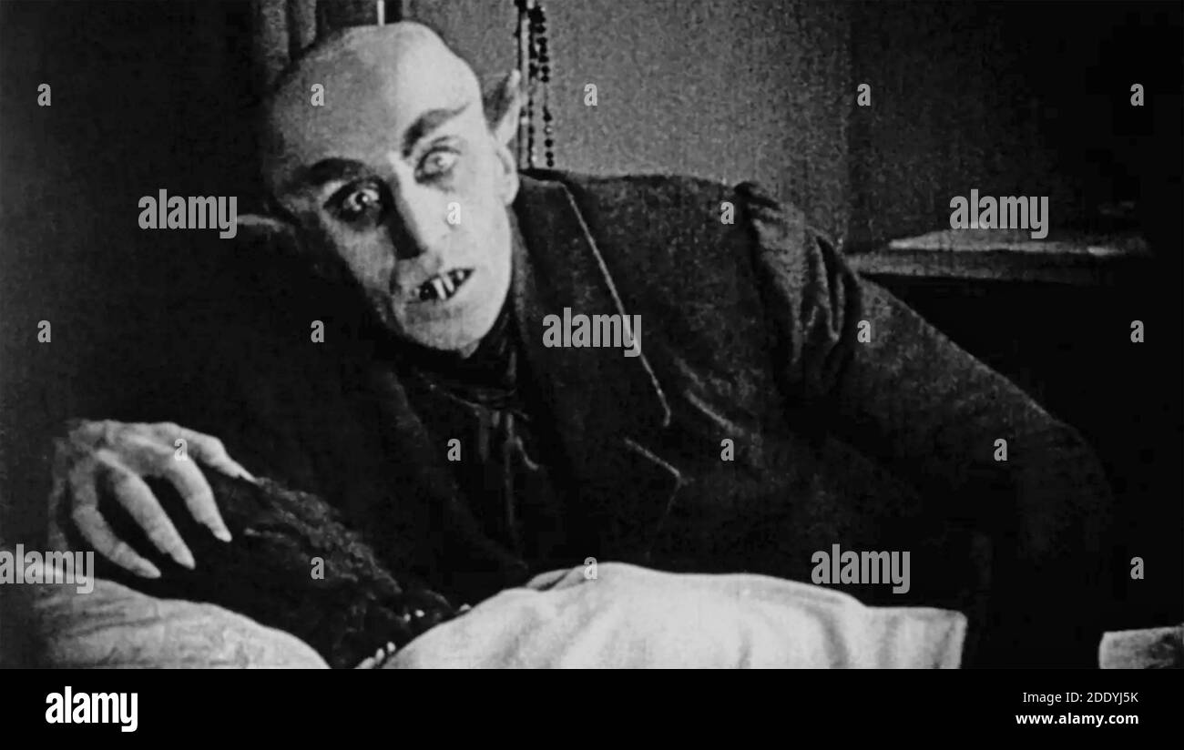 NOSFERATU: Eine SYMPHONIE DES GRAUENS 1922 Prana Film Stummfilm mit Max Schreck als Graf Orlok Stockfoto