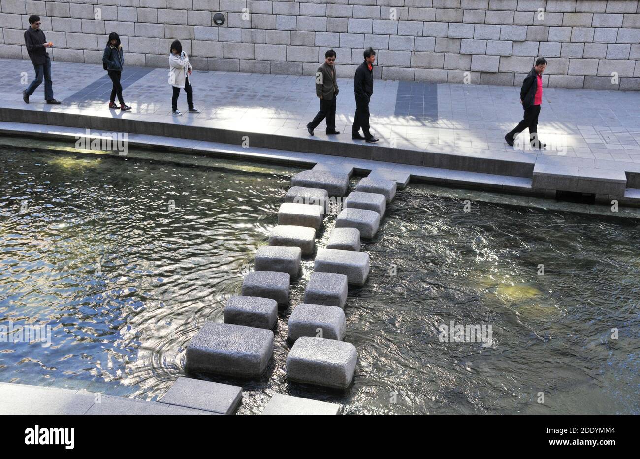 Cheonggyecheon, Cheonggye Stream, Seoul, Südkorea Stockfoto