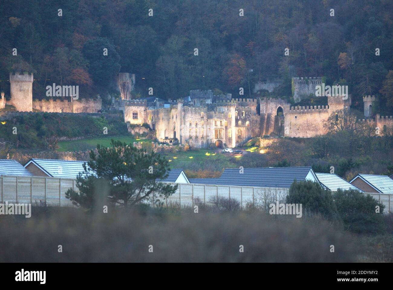 Gwrych Castle Einrichtung Zyklon für ich bin ein Promi-Prozess Kredit Ian Fairbrother/Alamy Stock Fotos Stockfoto