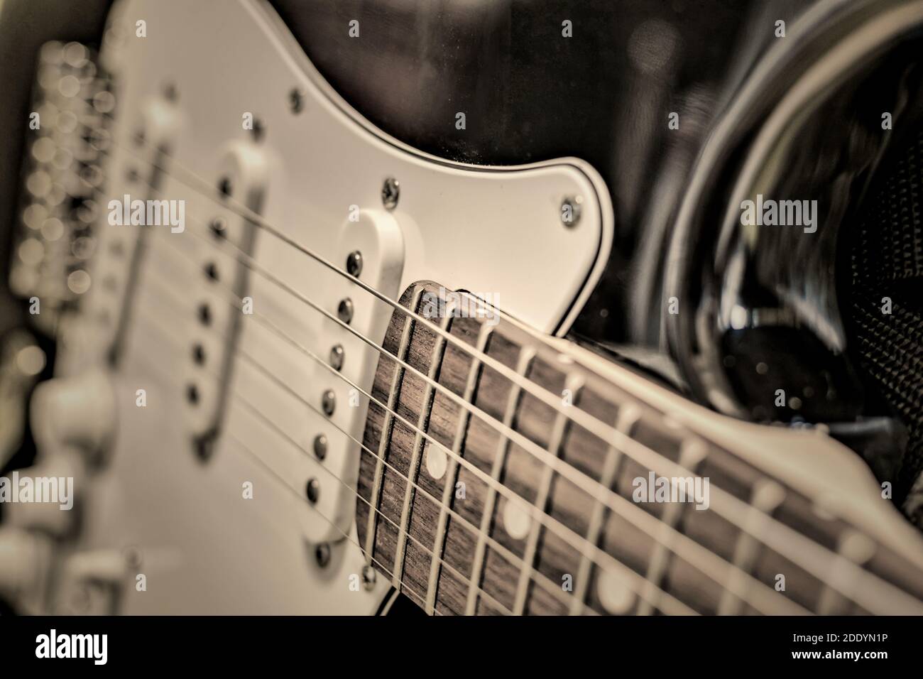 View a Gitarre Stockfoto