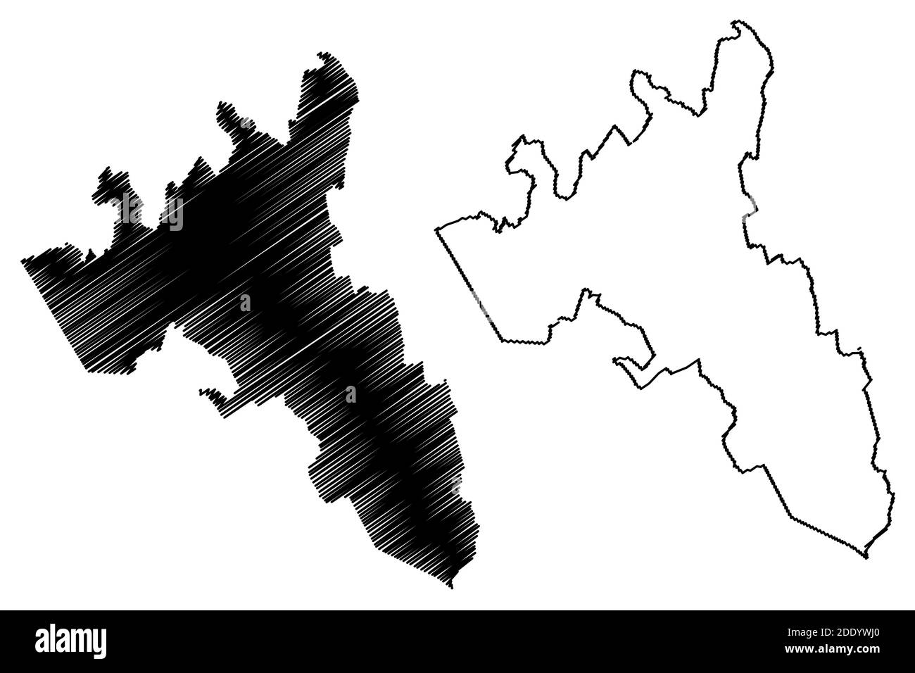 Nakuru County (Republik Kenia, Rift Valley Province) Karte Vektorgrafik, Skizze Nakuru Karte Stock Vektor