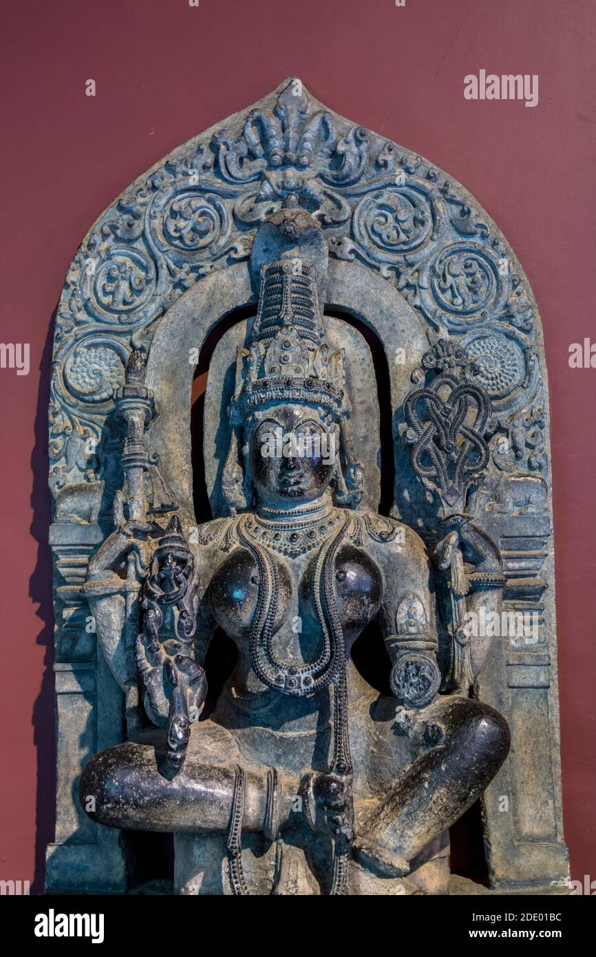 Statue des hinduistischen Gottes in der Chhatrapati Shivaji Maharaj Vastu Sangrahalaya, früher der Prinz von Wales Museum, das wichtigste Museum in Mumbai, Maharasht Stockfoto