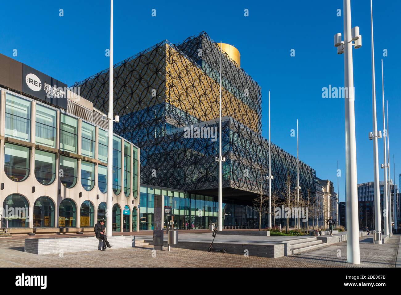 The Birmingham Repertory Theatre and Library of Birmingham in Centenary Square, Birmingham City Centre Stockfoto