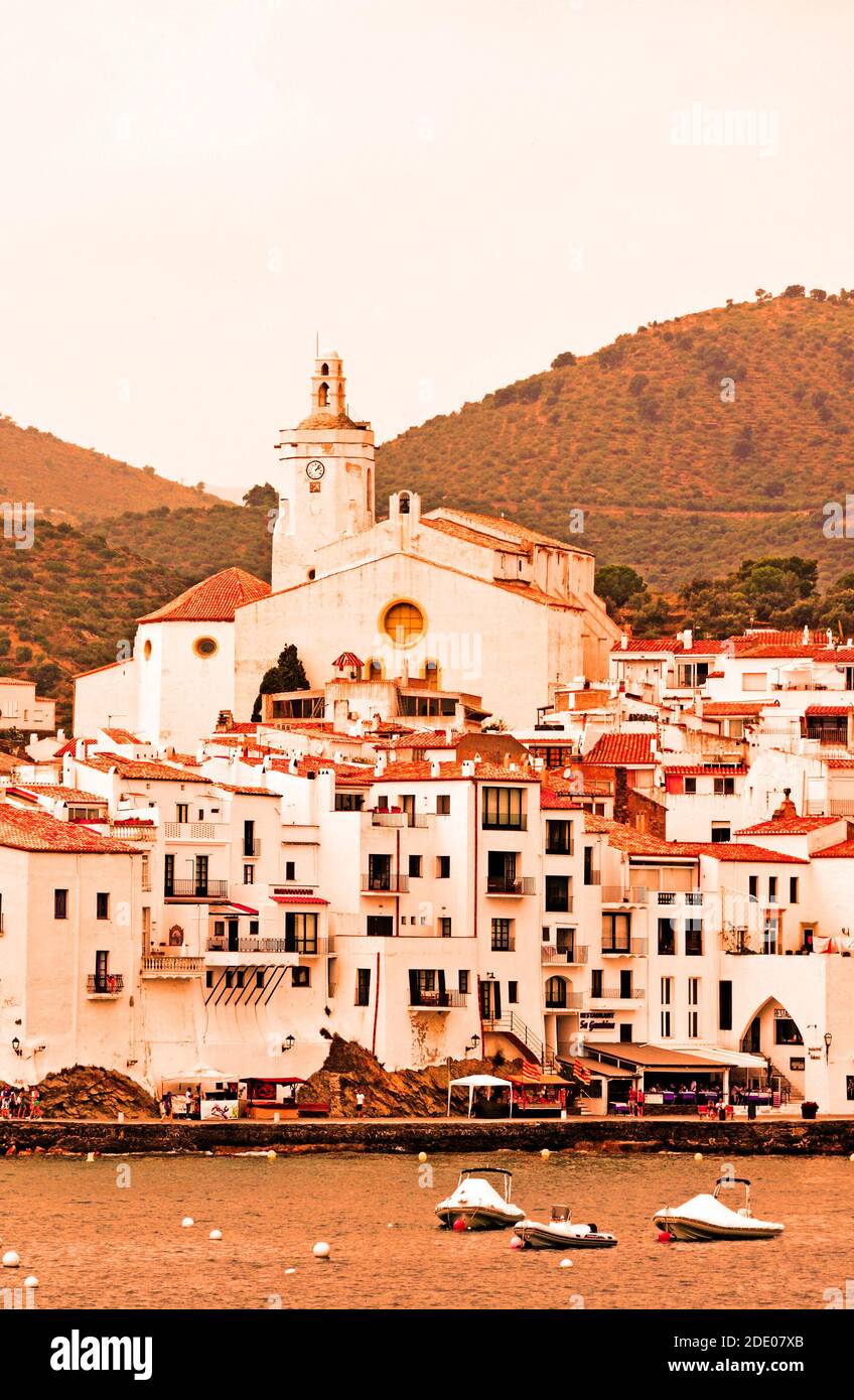 Fischerdorf Cadaqués, Costa Brava, Spanien Stockfoto