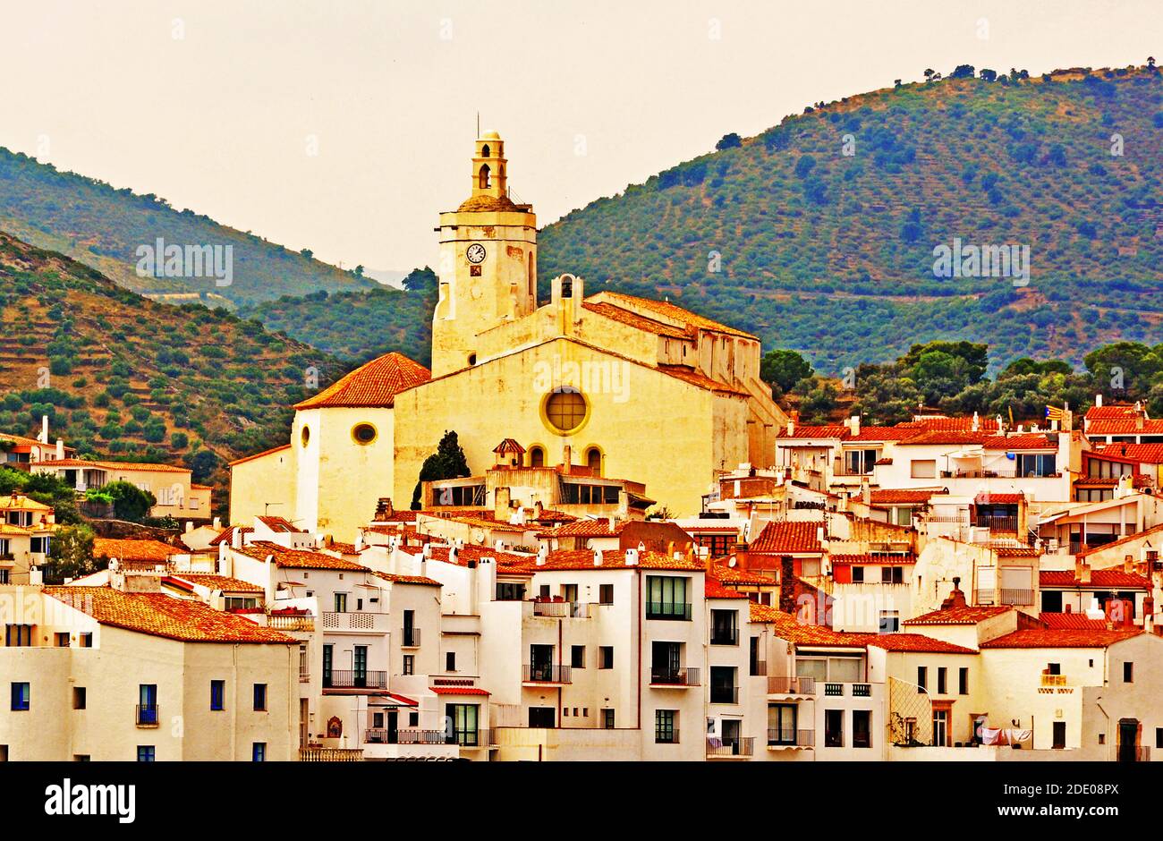 Das Fischerdorf Cadaques, Costa Brava, Spanien Stockfoto