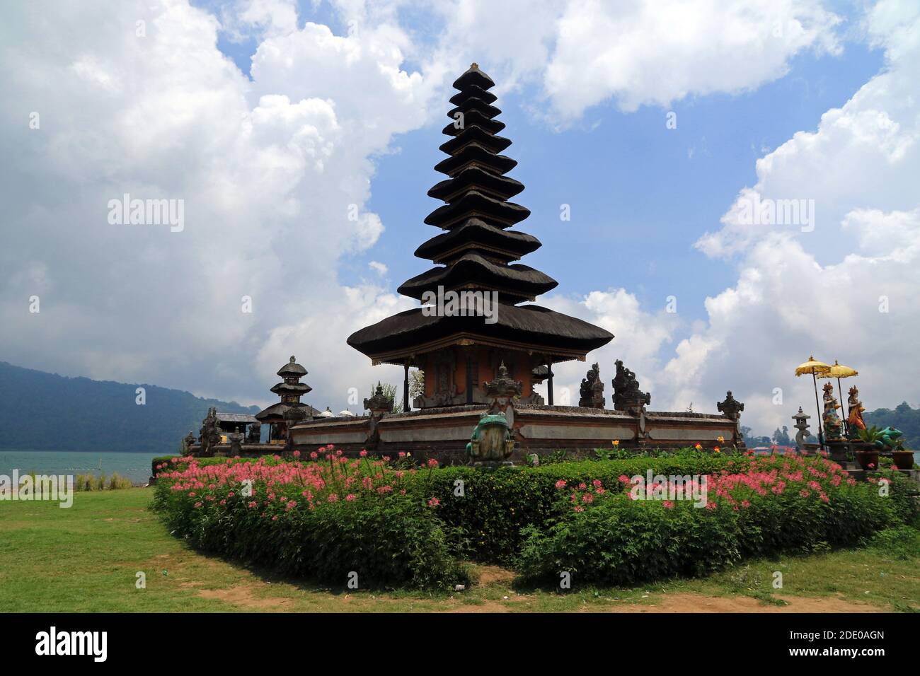 Pura Ulun Danu Bratan, Shaivite Wassertempel, Bratan See, Bali, Indonesien Stockfoto