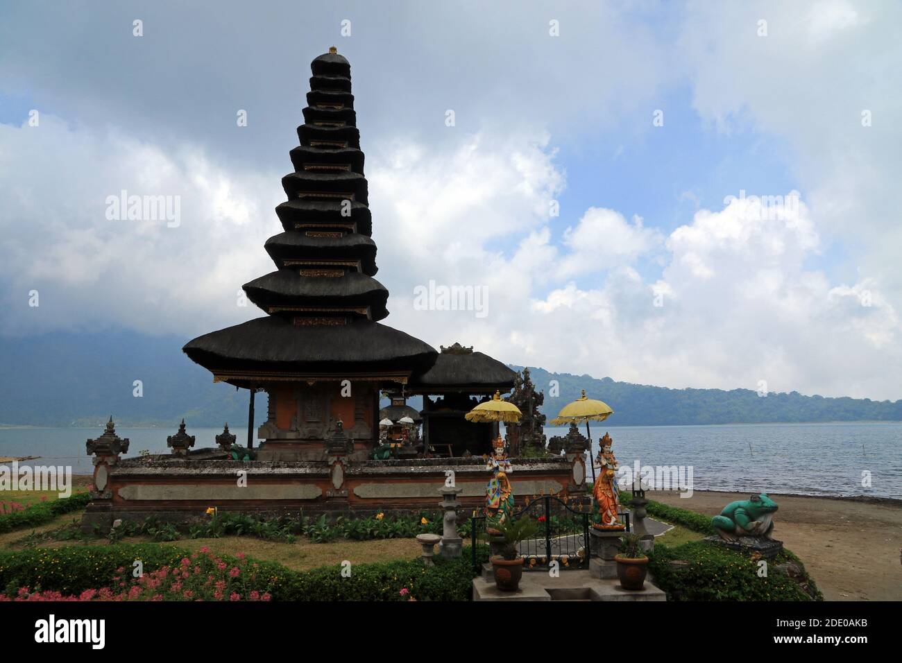 Pura Ulun Danu Bratan, Shaivite Wassertempel, Bratan See, Bali, Indonesien Stockfoto