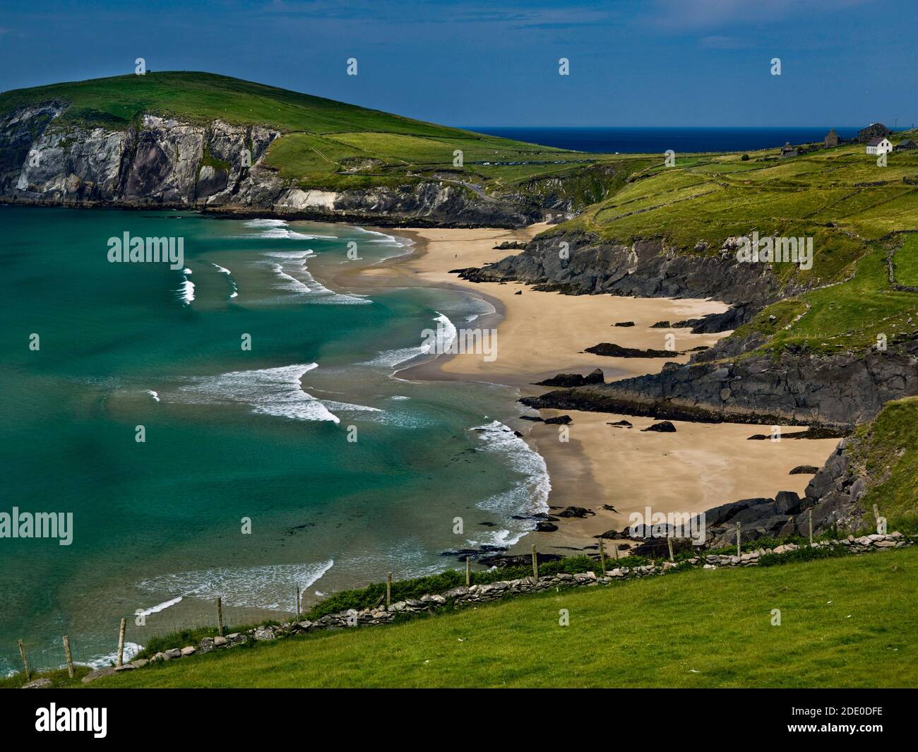 Coumeenoole Beach und Dunmore Head ab Slea Head Dingle County Kerry Stockfoto