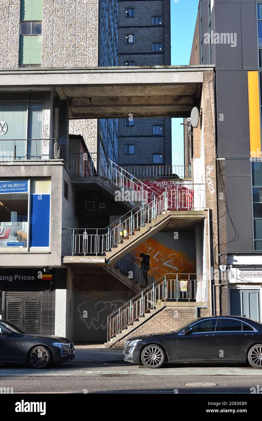 Brutalistische Architektur in Cambridge Street, Glasgow, Schottland, Großbritannien, Europa Stockfoto
