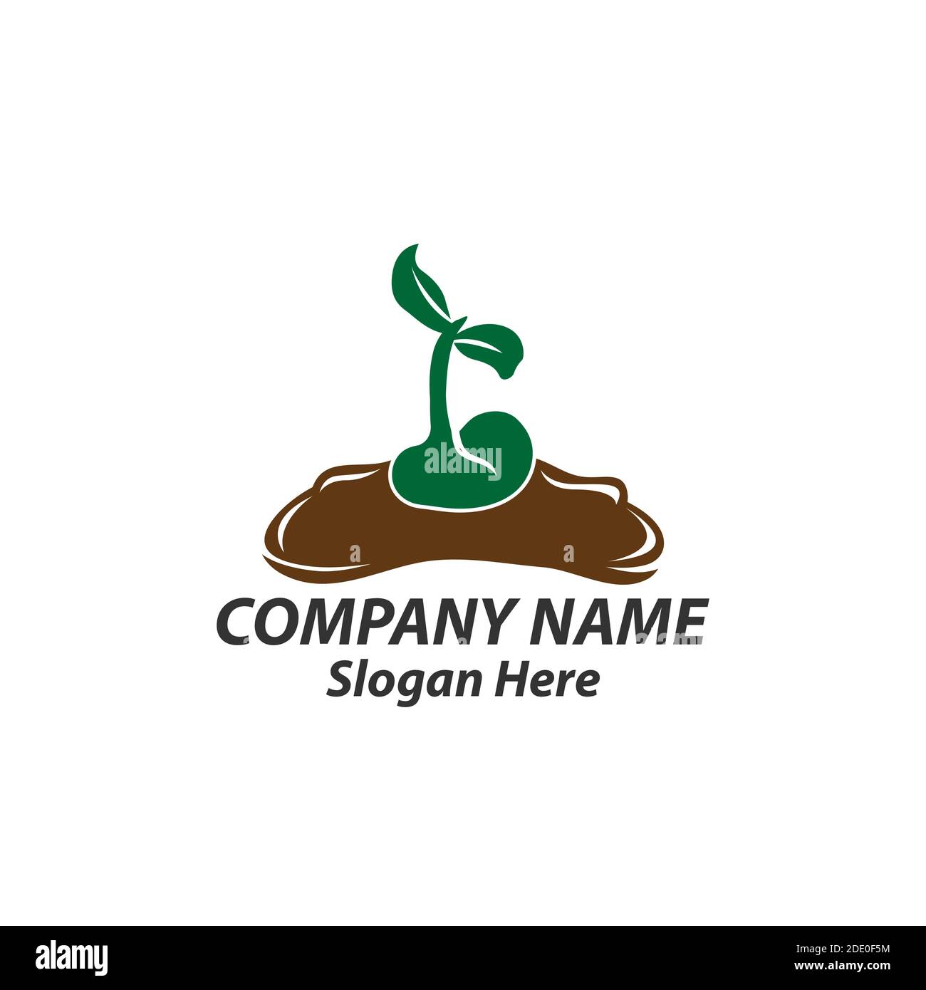 Pflanzensamen Logo Konzept Vorlage Vektor Stock Vektor