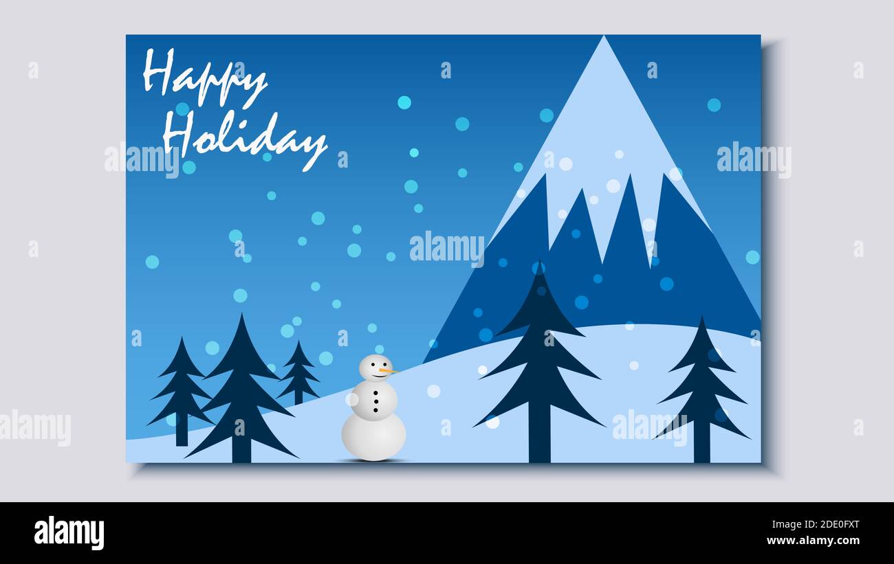Frohe Festtage Postkarte. frohe weihnachten. Frohes neues Jahr. Winterhintergrund Design. EPS10-Vektor Stock Vektor