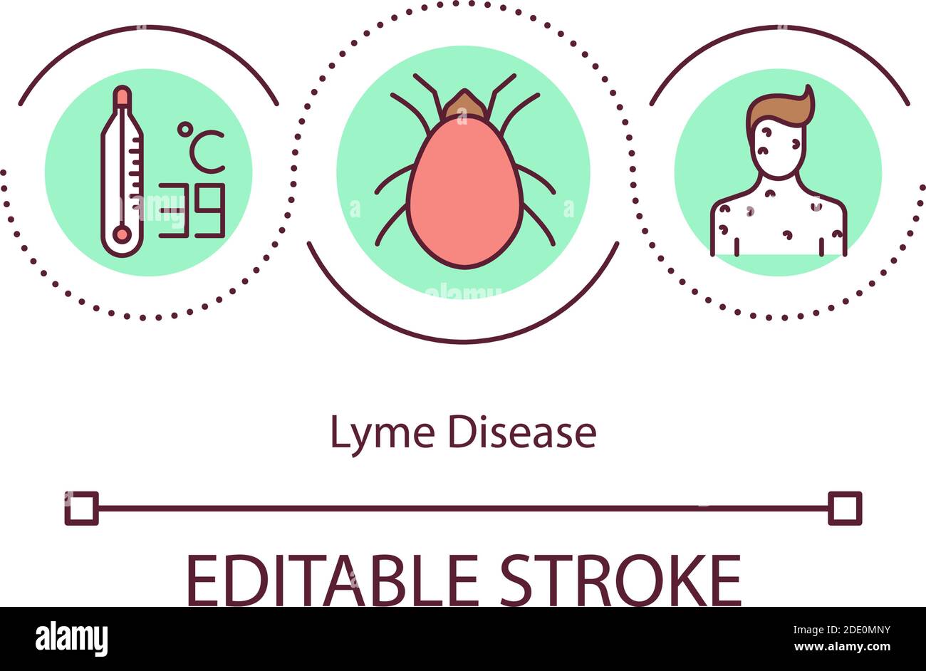 Lyme-Borreliose Konzept Symbol Stock Vektor