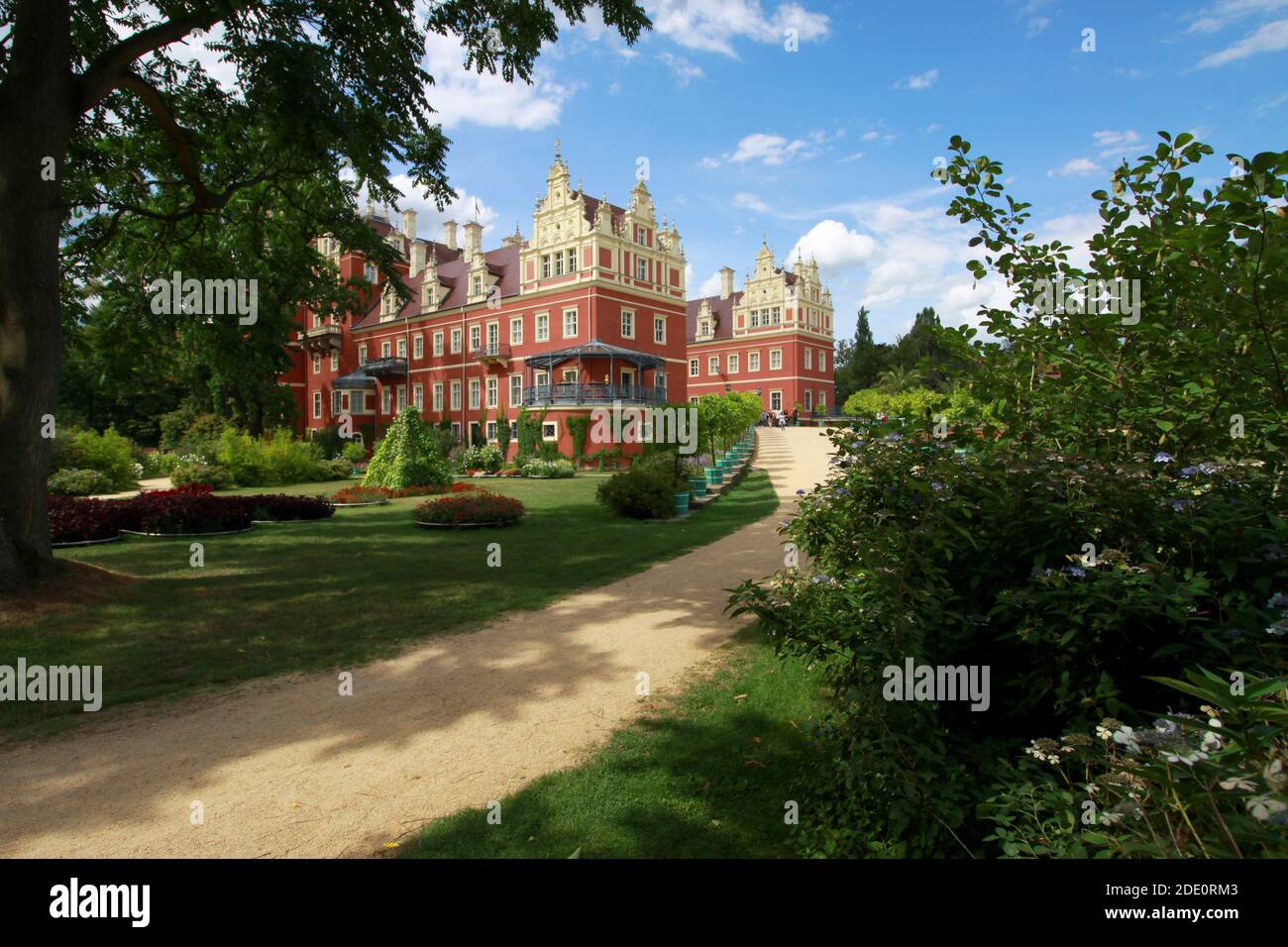 Muskau Park (Muskauer Park, Park Mużakowski), deutsch-polnische Grenze Stockfoto