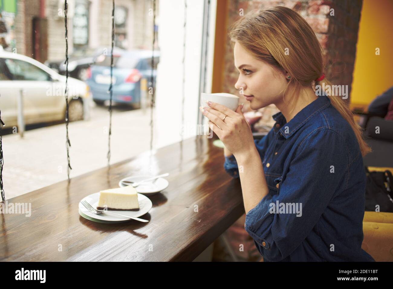 Business Morgen Urlaub Lifestyle Tasse Kaffee Stockfoto