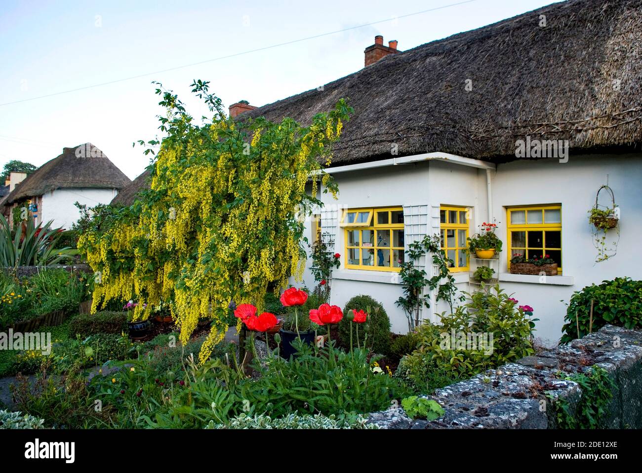 Reetgedeckte Hütte in Adare;Co Limerick, Irland Stockfoto