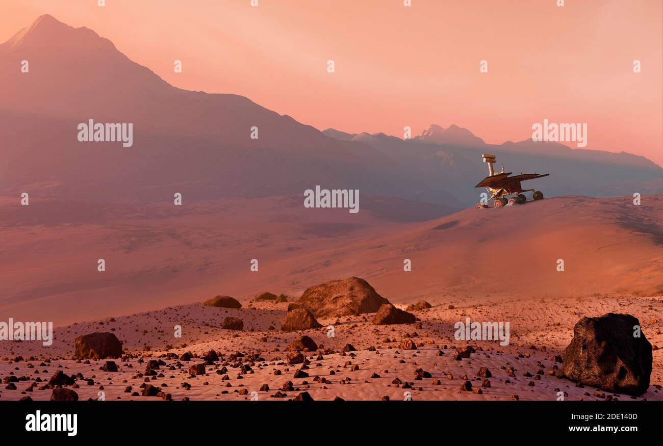 Rover auf dem Mars Stockfoto