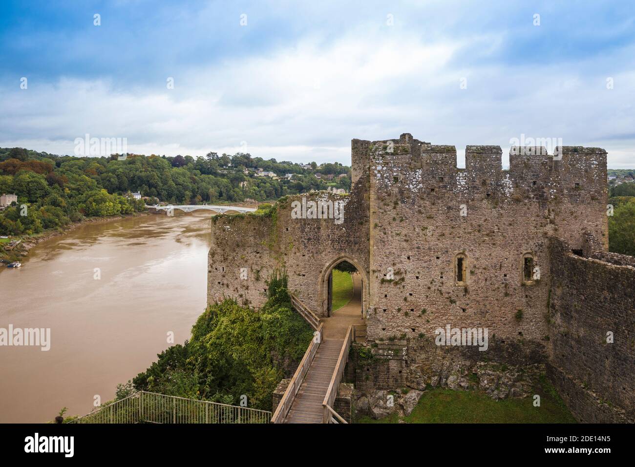 Chepstow Castle, Chepstow, Monmouthshire, Wales, Vereinigtes Königreich, Europa Stockfoto