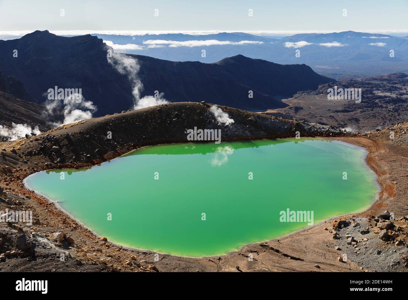 Emerald Lakes, Tongariro Alpine Crossing, Tongariro National Park, UNESCO-Weltkulturerbe, Nordinsel, Neuseeland, Pazifik Stockfoto