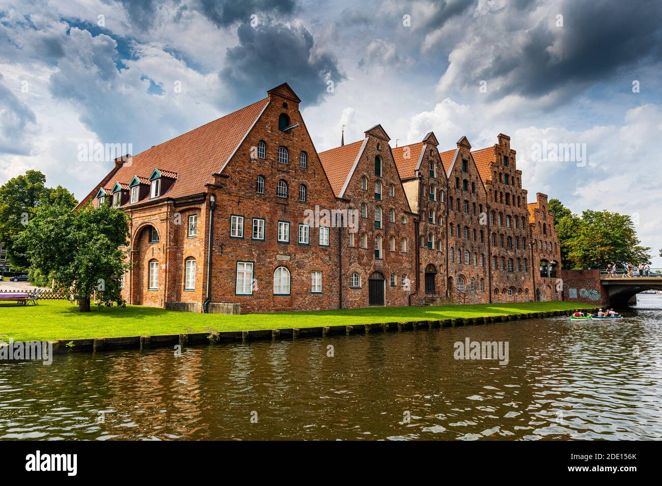 Alte Hansehäuser in Lübeck, UNESCO Weltkulturerbe, Schleswig-Holstein, Deutschland, Europa Stockfoto