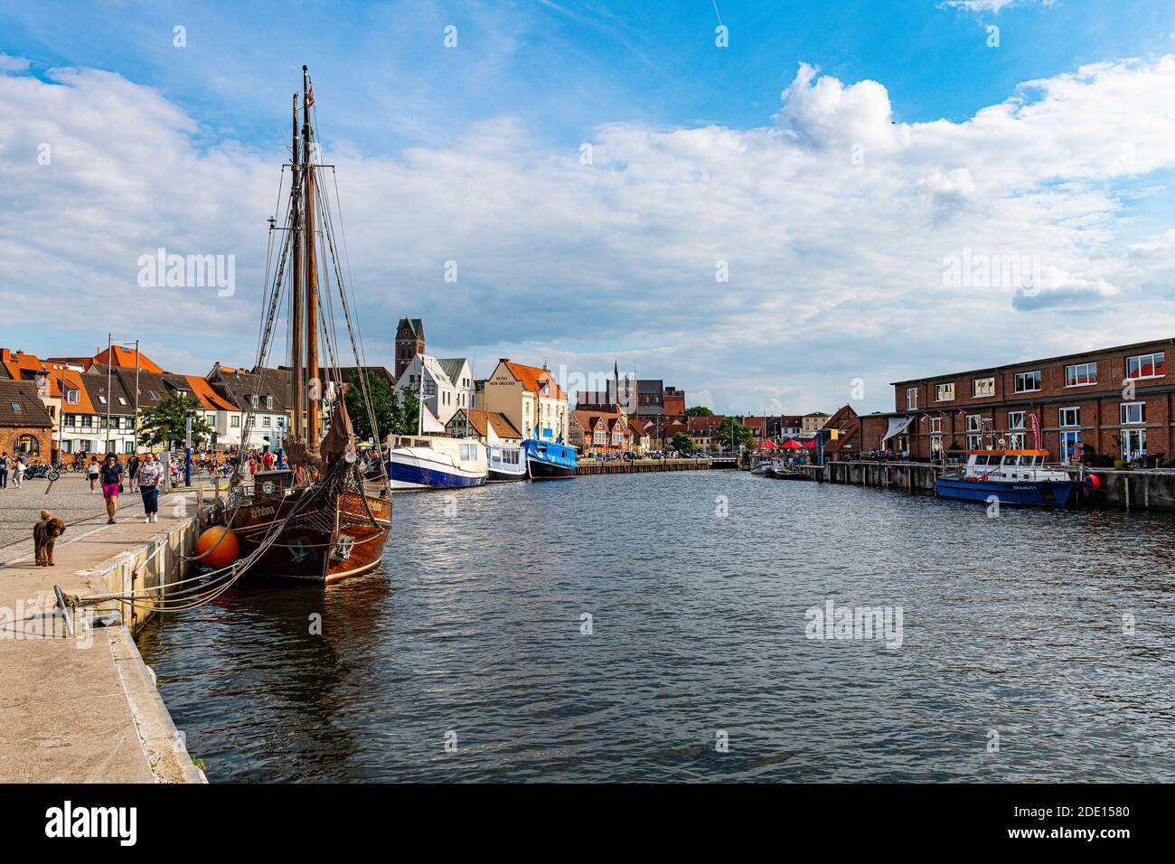 Hafen der Hansestadt Wismar, UNESCO Weltkulturerbe, Mecklenburg-Vorpommern, Deutschland, Europa Stockfoto