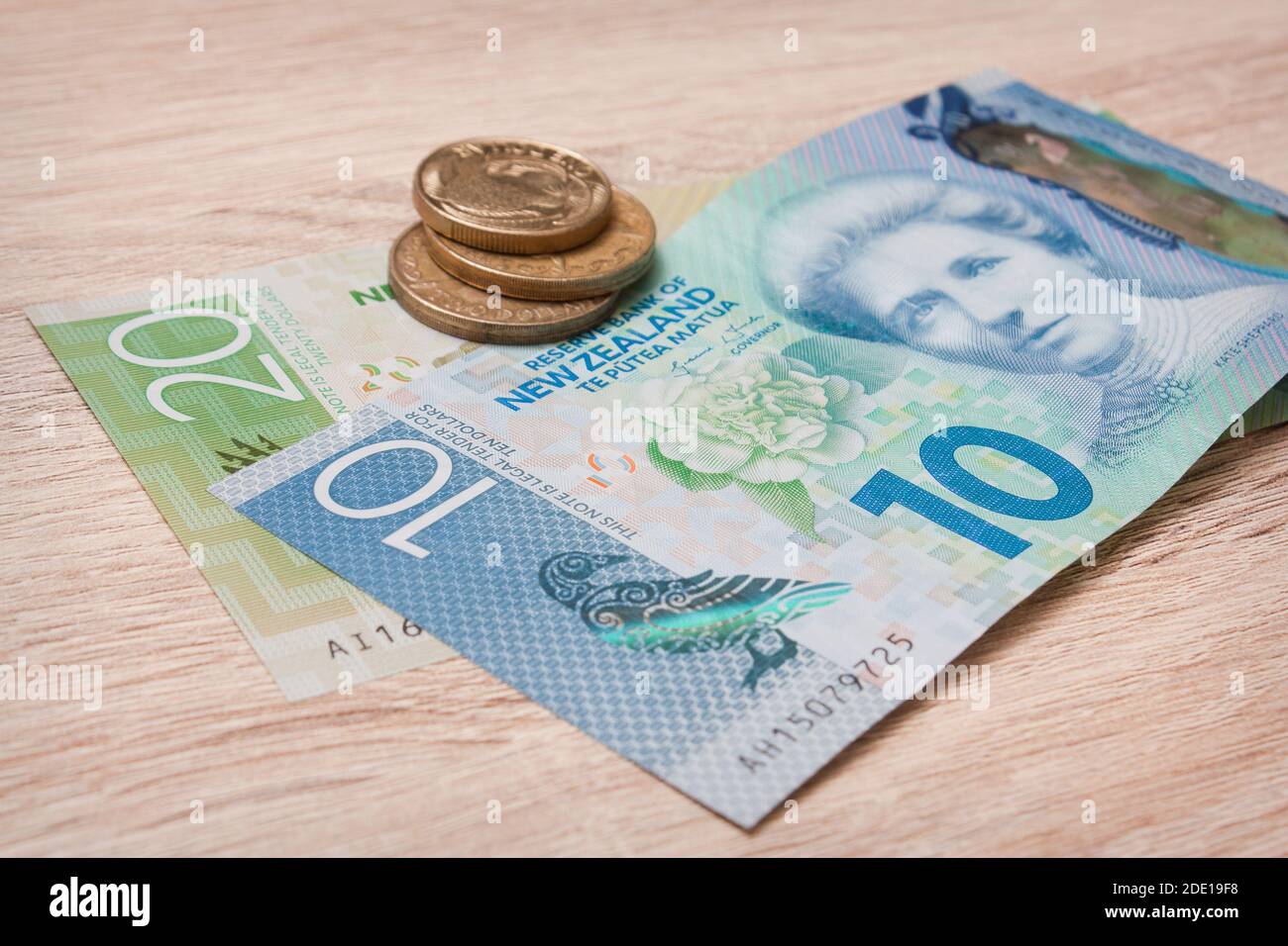 Neuseeländische Bargeldwährung Stockfoto
