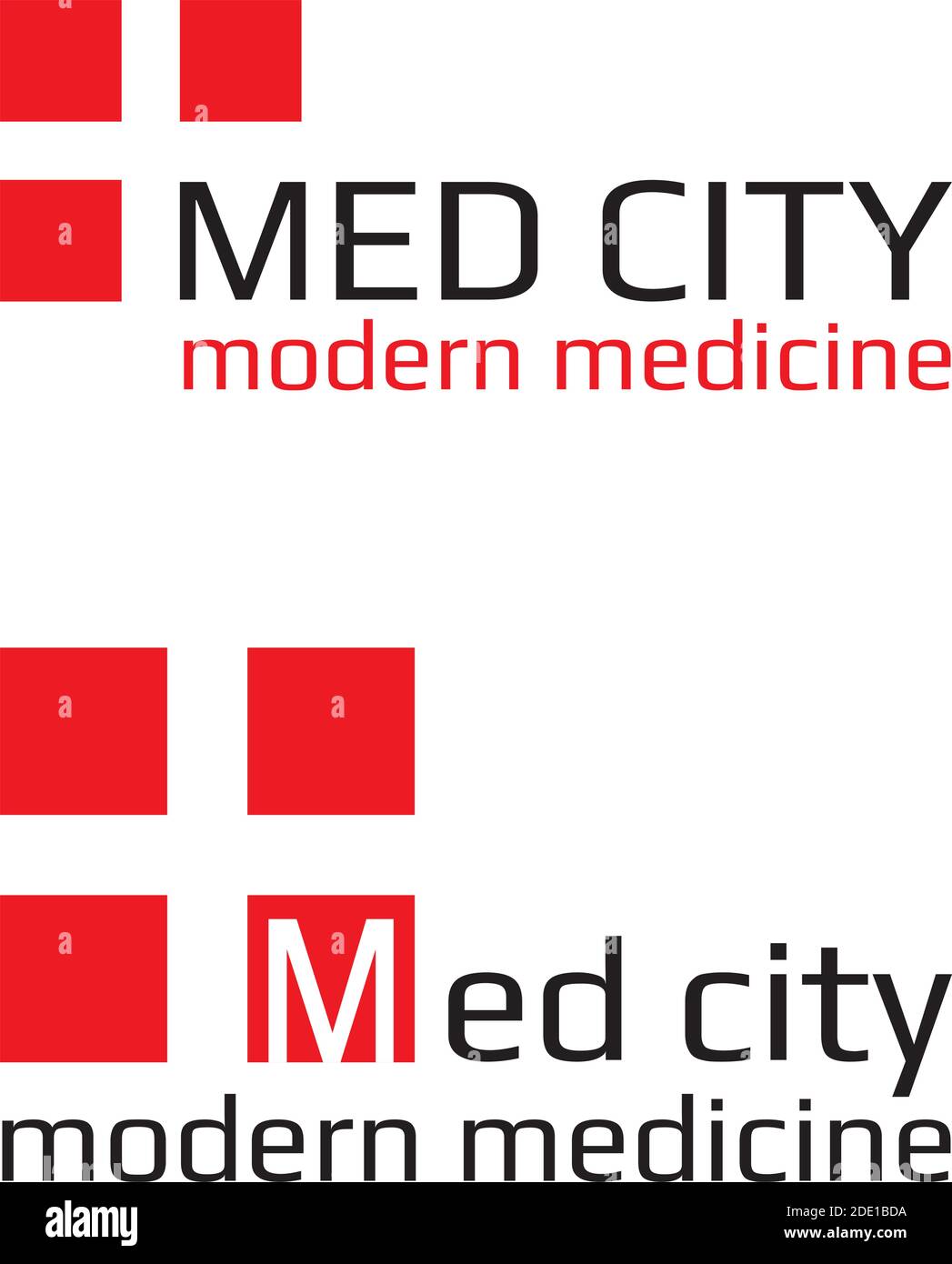 Setzen Logo Medizin Stadt Vorlage Design Vektor Stock Vektor