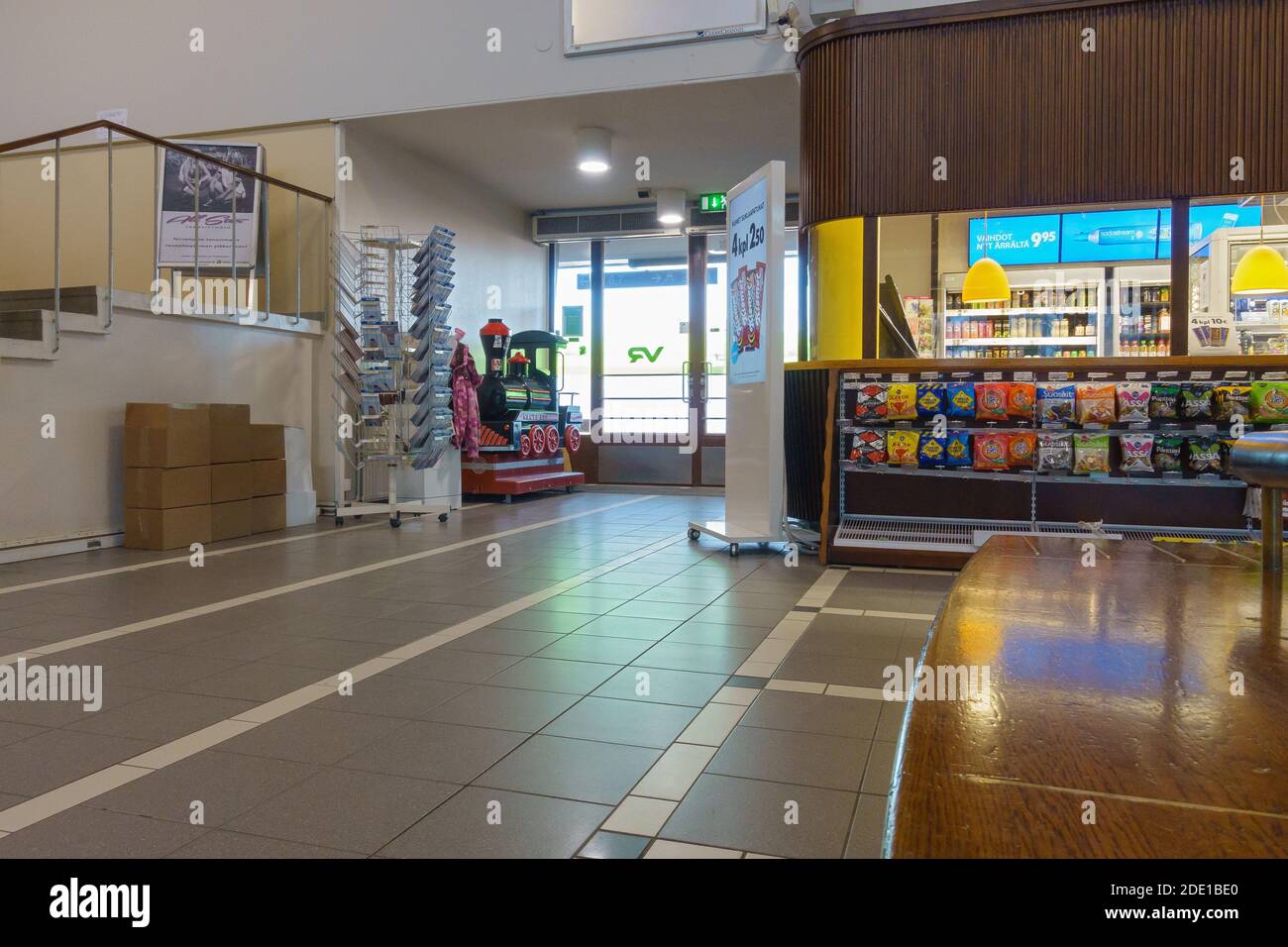 Turku Hauptbahnhof Innenraum in Turku Finnland Stockfoto