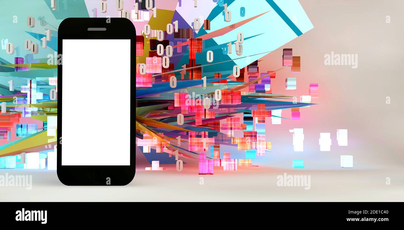 Handy App Jetzt herunterladen Spannende Hintergrund Stockfoto