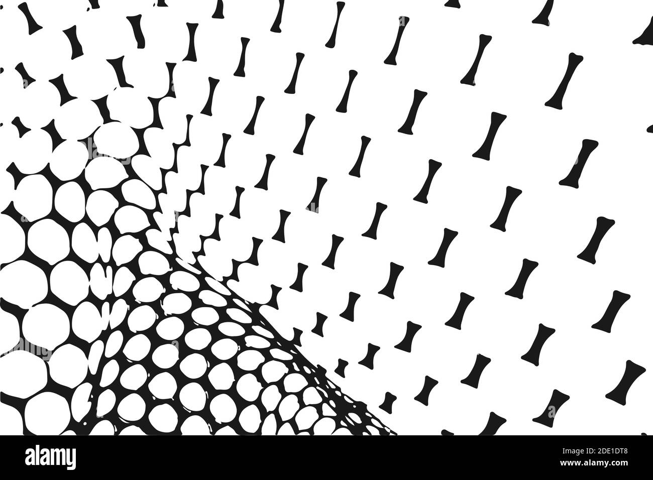 Chaotisch abstrakt schwarz und weiß Grunge Hintergrund Stock Vektor