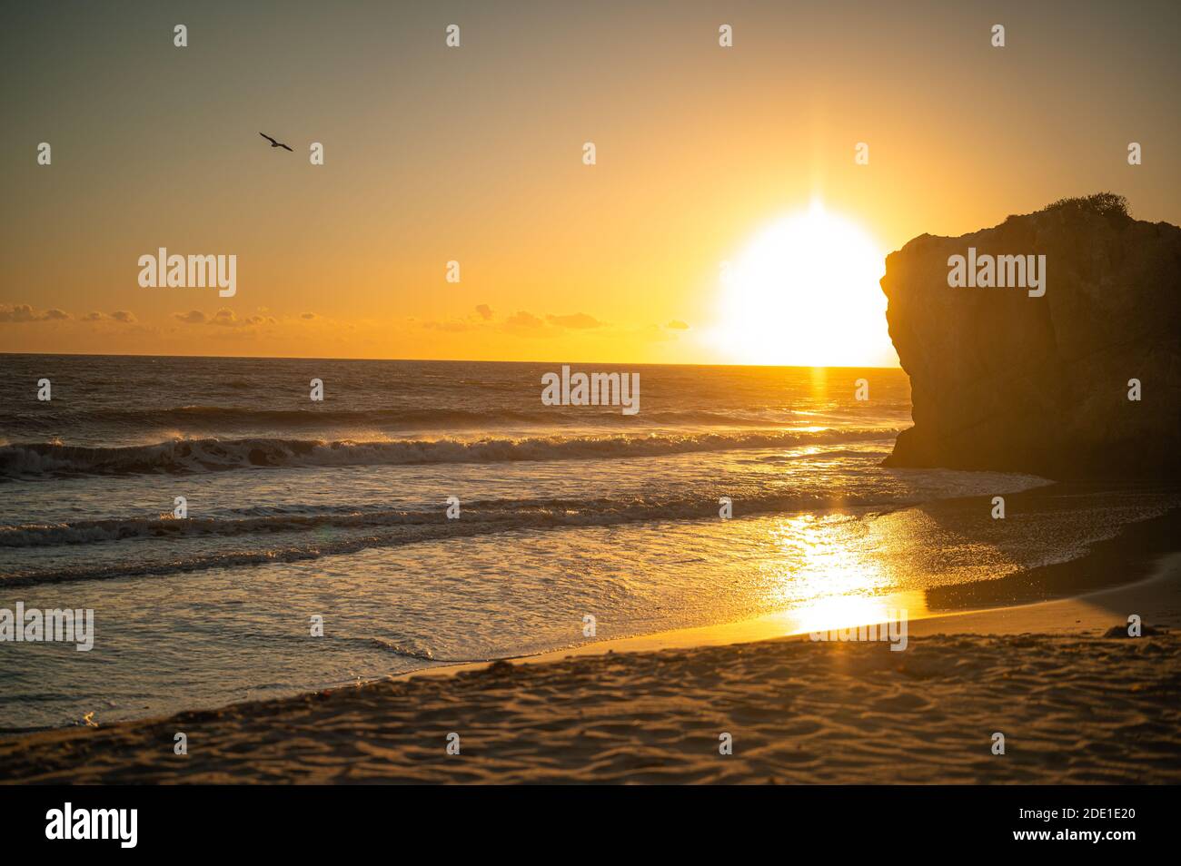 Sonnenuntergang in Malibu Stockfoto