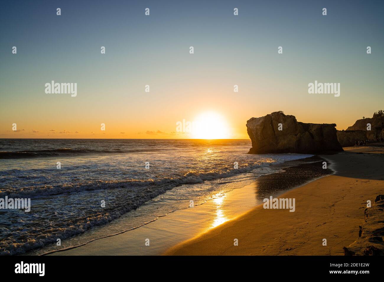 Sonnenuntergang in Malibu Stockfoto