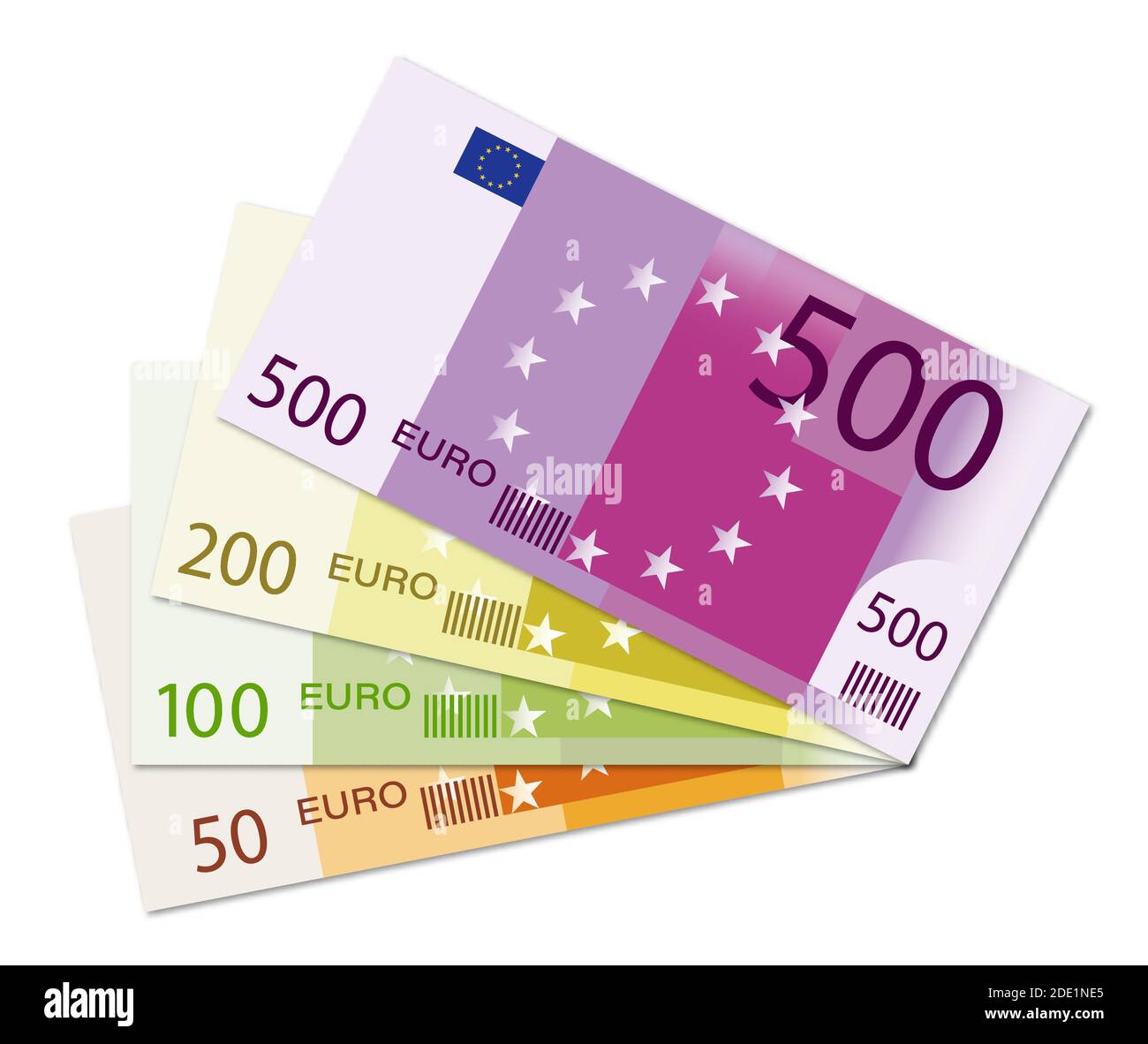 Geld Banknoten Euro 50 Euro Schein Stock Vektorgrafiken Kaufen Alamy