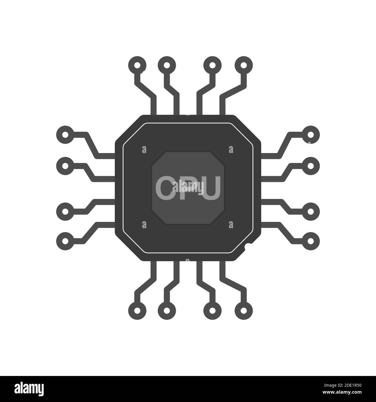 CHIP-Symbol. Vektor-Illustration für thematische Gestaltung. Flacher Style Stock Vektor